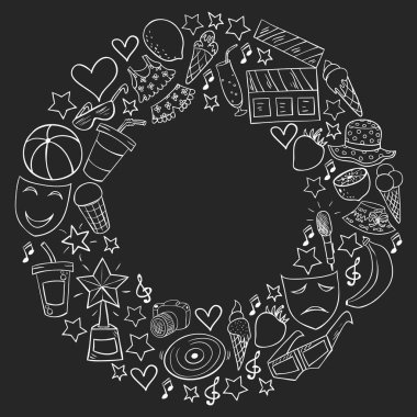 Güzellik ve alışveriş için vektör desenleri ve simgeleri ayarlayın. Güzellik, alışveriş, moda, alışveriş merkezi, striptiz merkezi için simgeler. Satış, indirim.