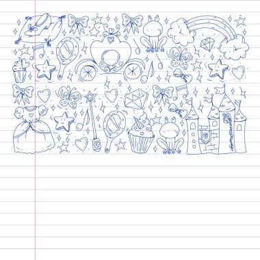 Gemiler, adalar ve fantezi yaratıklar ile Vektör korsan desen. Küçük çocuklar için korsan maceraları. Kağıt, duvar kağıdı, afiş, afiş sarma için desen.