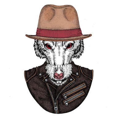 Vahşi fare portresi. Hayvan kafası.