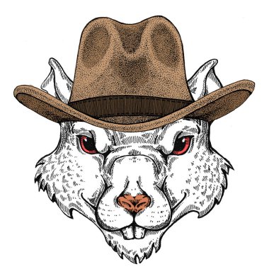 Vahşi fare portresi. Hayvan kafası.