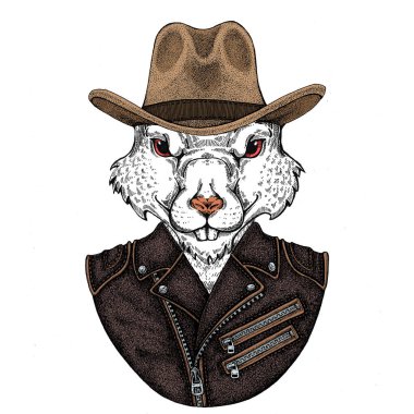 Vahşi fare portresi. Hayvan kafası.