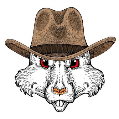 Vahşi fare portresi. Hayvan kafası.