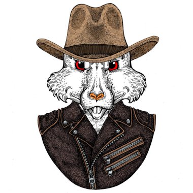 Vahşi fare portresi. Hayvan kafası.