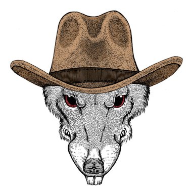 Vahşi fare portresi. Hayvan kafası.