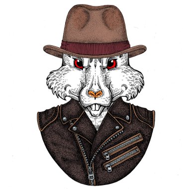 Vahşi fare portresi. Hayvan kafası.