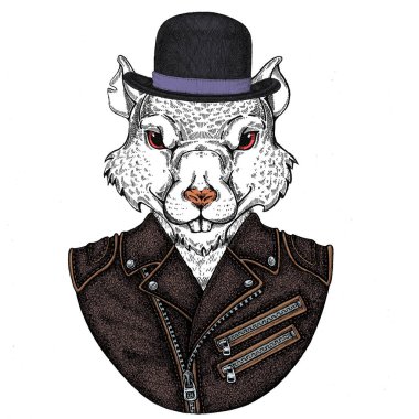 Vahşi fare portresi. Çin 'in mutlu yeni yılı 2020.