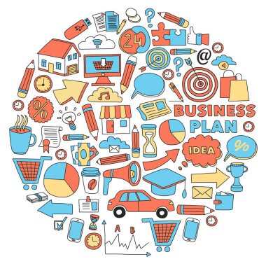 İş ve finans çevrimiçi eğitim vektör modeli. Başlangıç ve yenilikler