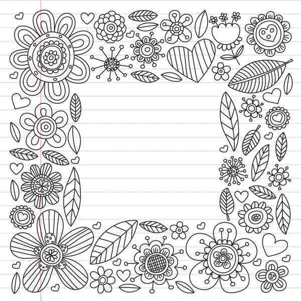 Flowers vector pattern. Background for wedding design, coloring page, book. — Stock Vector