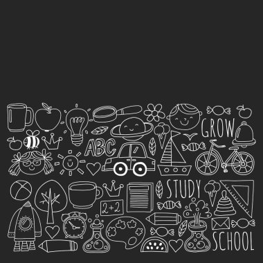 Anaokulu ve online okul eğitimi. Küçük kızlar ve erkekler için dersler.