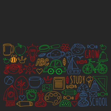 Anaokulu ve online okul eğitimi. Küçük kızlar ve erkekler için dersler.