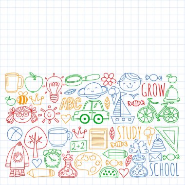 Anaokulu ve online okul eğitimi. Küçük kızlar ve erkekler için dersler.