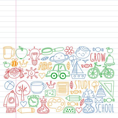 Anaokulu ve online okul eğitimi. Küçük kızlar ve erkekler için dersler.