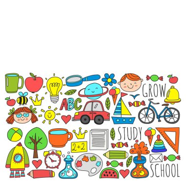 Anaokulu ve online okul eğitimi. Küçük kızlar ve erkekler için dersler.