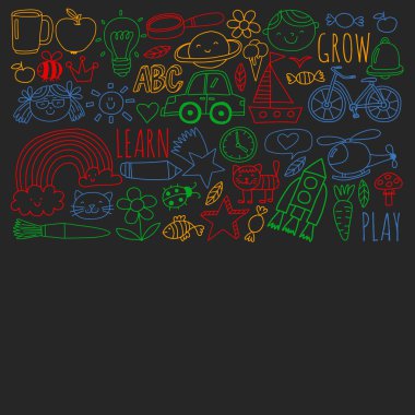 Anaokulu ve online okul eğitimi. Küçük kızlar ve erkekler için dersler.