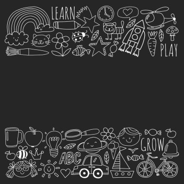 Anaokulu ve online okul eğitimi. Küçük kızlar ve erkekler için dersler.