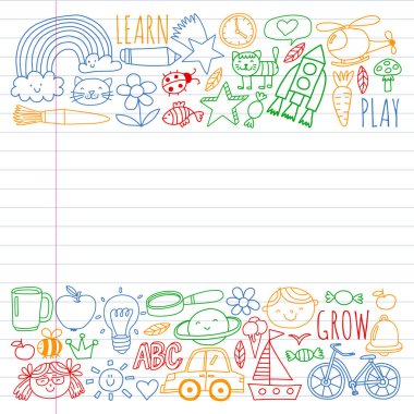 Anaokulu ve online okul eğitimi. Küçük kızlar ve erkekler için dersler.