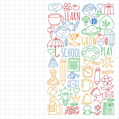 Anaokulu ve online okul eğitimi. Küçük kızlar ve erkekler için dersler.