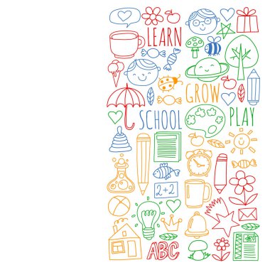 Anaokulu ve online okul eğitimi. Küçük kızlar ve erkekler için dersler.