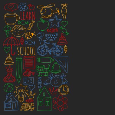 Anaokulu ve online okul eğitimi. Küçük kızlar ve erkekler için dersler.