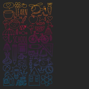 Anaokulu ve online okul eğitimi. Küçük kızlar ve erkekler için dersler.