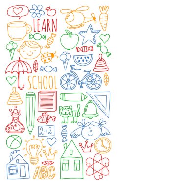 Anaokulu ve online okul eğitimi. Küçük kızlar ve erkekler için dersler.