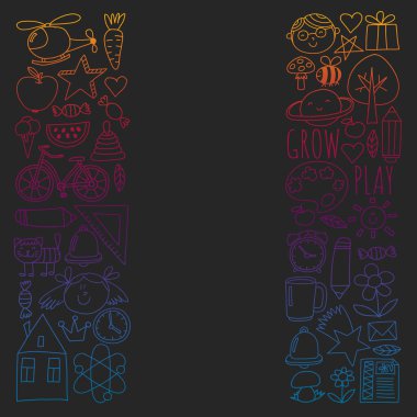 Anaokulu ve online okul eğitimi. Küçük kızlar ve erkekler için dersler.