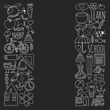 Anaokulu ve online okul eğitimi. Küçük kızlar ve erkekler için dersler.