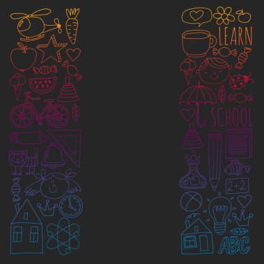 Anaokulu ve online okul eğitimi. Küçük kızlar ve erkekler için dersler.