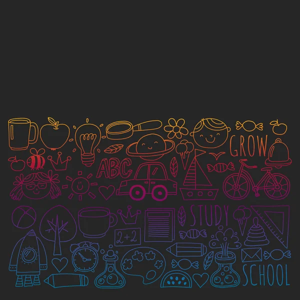 Anaokulu ve online okul eğitimi. Küçük kızlar ve erkekler için dersler.