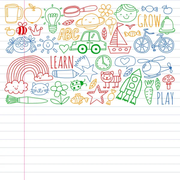 Anaokulu ve online okul eğitimi. Küçük kızlar ve erkekler için dersler.