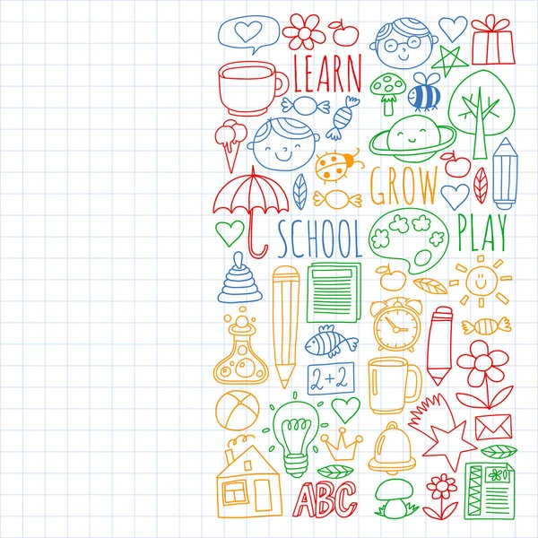 Anaokulu ve online okul eğitimi. Küçük kızlar ve erkekler için dersler.