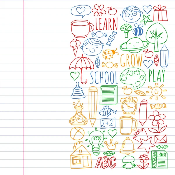 Anaokulu ve online okul eğitimi. Küçük kızlar ve erkekler için dersler.