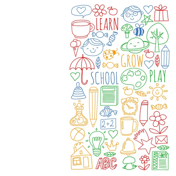 Anaokulu ve online okul eğitimi. Küçük kızlar ve erkekler için dersler.