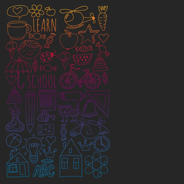 Anaokulu ve online okul eğitimi. Küçük kızlar ve erkekler için dersler.