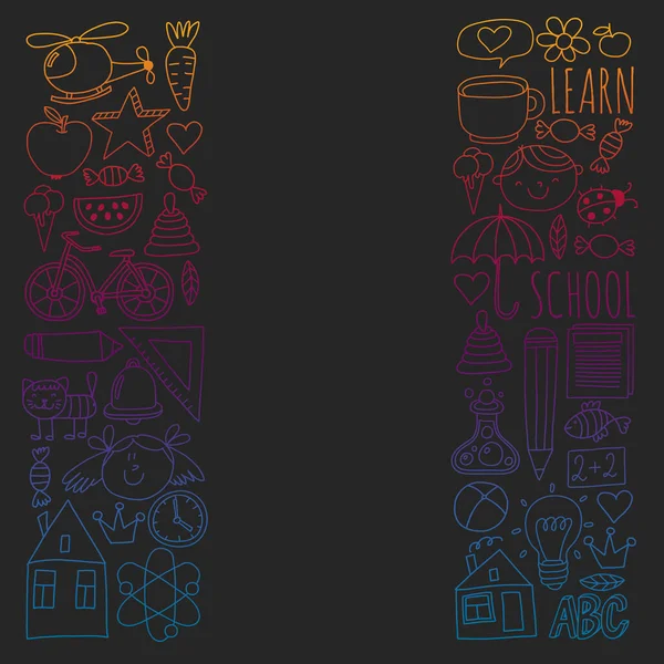 Anaokulu ve online okul eğitimi. Küçük kızlar ve erkekler için dersler.