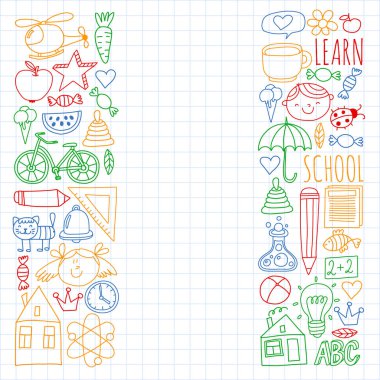 Anaokulu ve online okul eğitimi. Küçük kızlar ve erkekler için dersler.