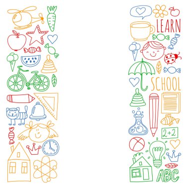 Anaokulu ve online okul eğitimi. Küçük kızlar ve erkekler için dersler.