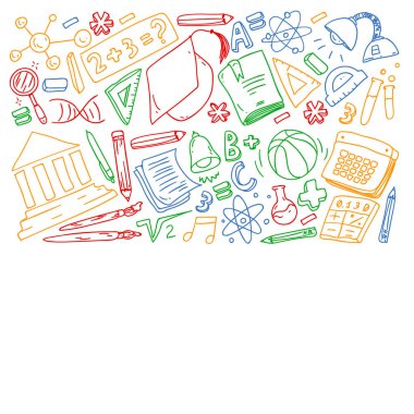 Okul gereçlerine dönelim. İnternette okul, e-öğrenme, internet eğitimi. Üniversite, üniversite.