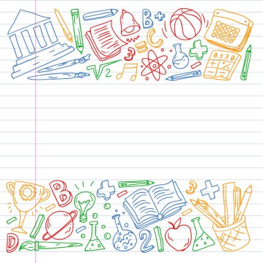 Okul gereçlerine dönelim. İnternette okul, e-öğrenme, internet eğitimi. Üniversite, üniversite.