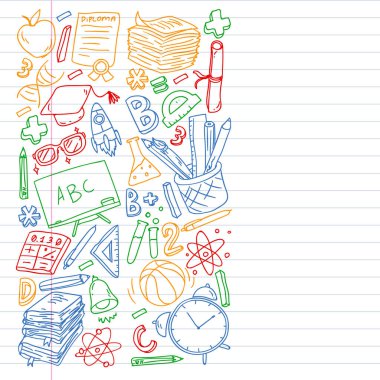 Okul gereçlerine dönelim. İnternette okul, e-öğrenme, internet eğitimi. Üniversite, üniversite.