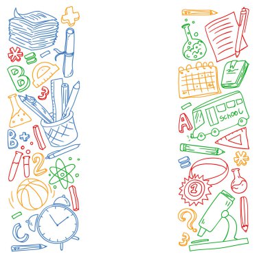 Okul gereçlerine dönelim. İnternette okul, e-öğrenme, internet eğitimi. Üniversite, üniversite.