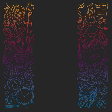 Okul gereçlerine dönelim. İnternette okul, e-öğrenme, internet eğitimi. Üniversite, üniversite.