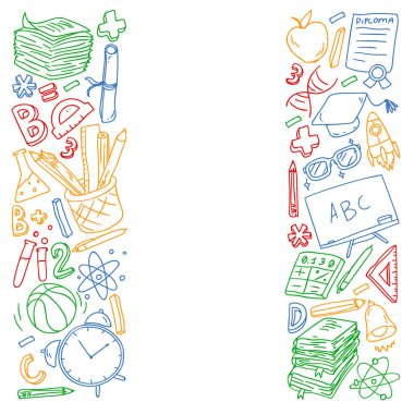 Okul gereçlerine dönelim. İnternette okul, e-öğrenme, internet eğitimi. Üniversite, üniversite.