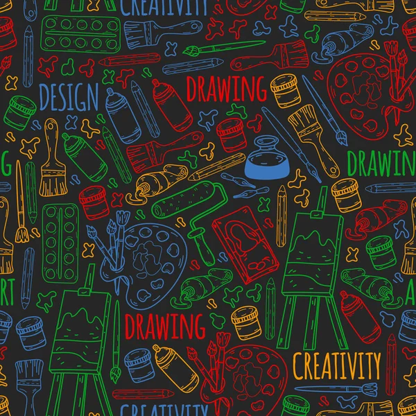 Creatividad e imaginación. Escuela de diseño. Educación en línea, internet school. — Vector de stock