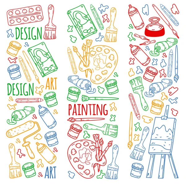 Creatividad e imaginación. Escuela de diseño. Educación en línea, internet school. — Vector de stock