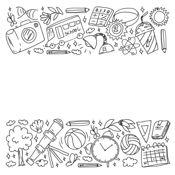 Hayal gücü ve yaratıcılık simgeleri. - Okul. Okuma, kimya, online eğitim.