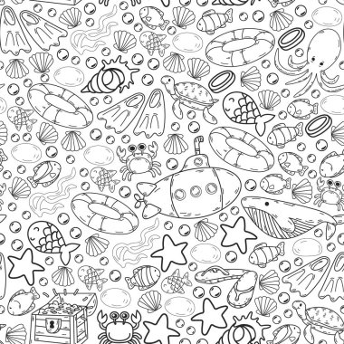 Çocuklarla dalış kalıbı. Ahtapot, balina. Korsanlar ve hazinelerle yaz macerası.