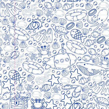 Çocuklarla dalış kalıbı. Ahtapot, balina. Korsanlar ve hazinelerle yaz macerası.