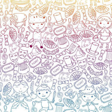 Performans, küçük çocuklarla tiyatro. Masal sahnelerindeki anaokulu çocukları. Kırmızı Başlıklı Kız 'ı oynayan genç oyuncular.