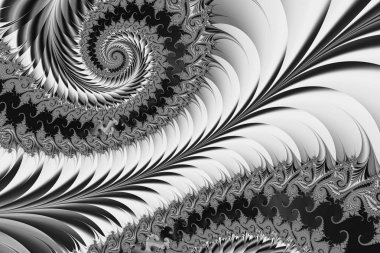 Siyah ve beyaz fraktal.